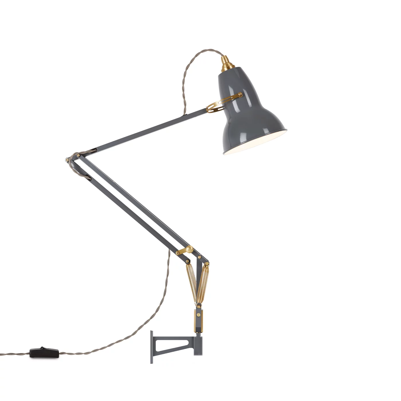 Anglepoise Original 1227 Brass, con soporte mural – Lámpara para escritorio — imagen 3