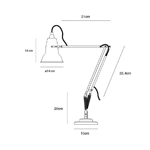 Anglepoise Original 1227 – Lámpara para escritorio — imagen 3