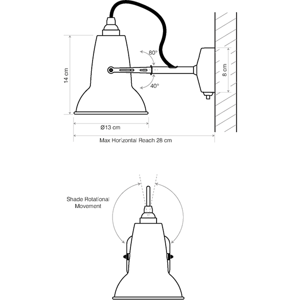 Anglepoise Original 1227 Mini – Lámpara de pared — imagen 5
