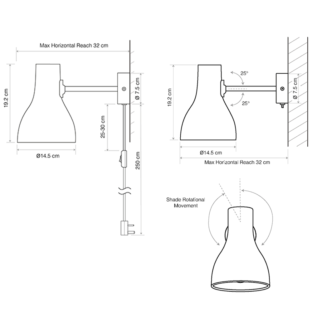 Anglepoise Type 75 – Lámpara de pared — imagen 6