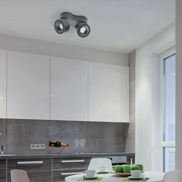 Antidark Easy Mini W275 Negro con Agujero – Lámpara de pared led — imagen 4