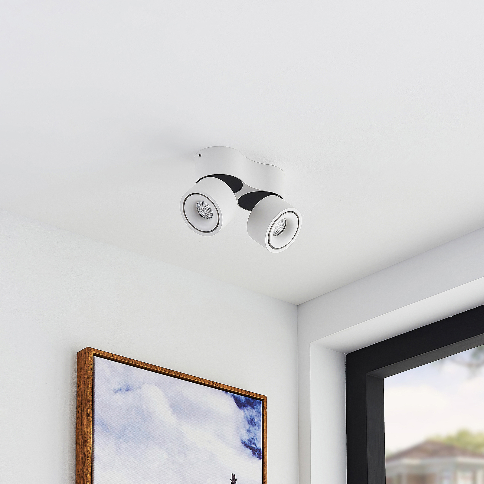 Arcchio Downlight Led Rotari, 2 luces, blanco — imagen 2