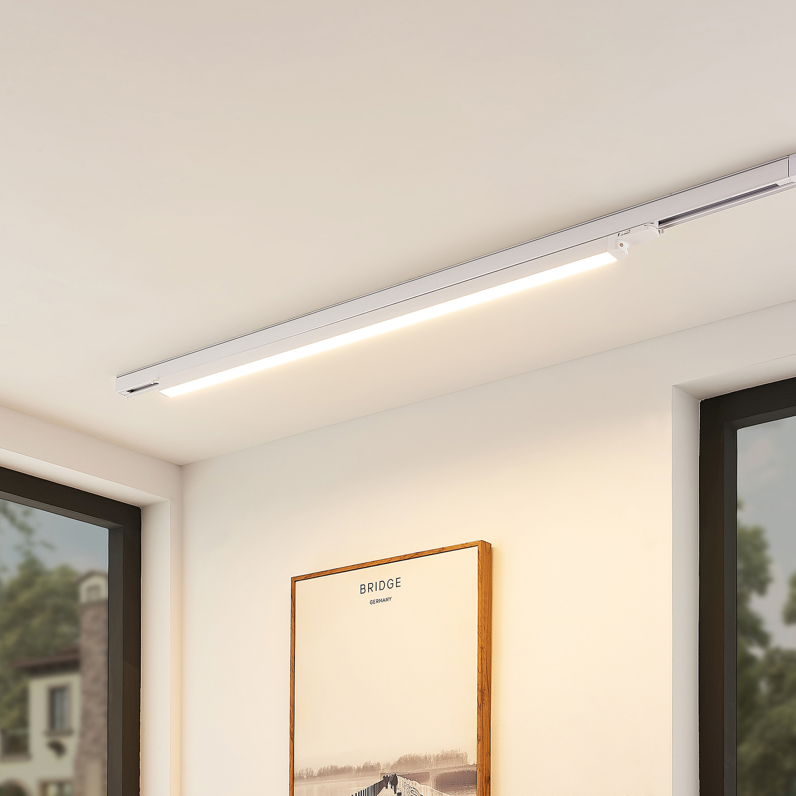 Arcchio Lámpara de riel LED Harlow, blanco, 109 cm