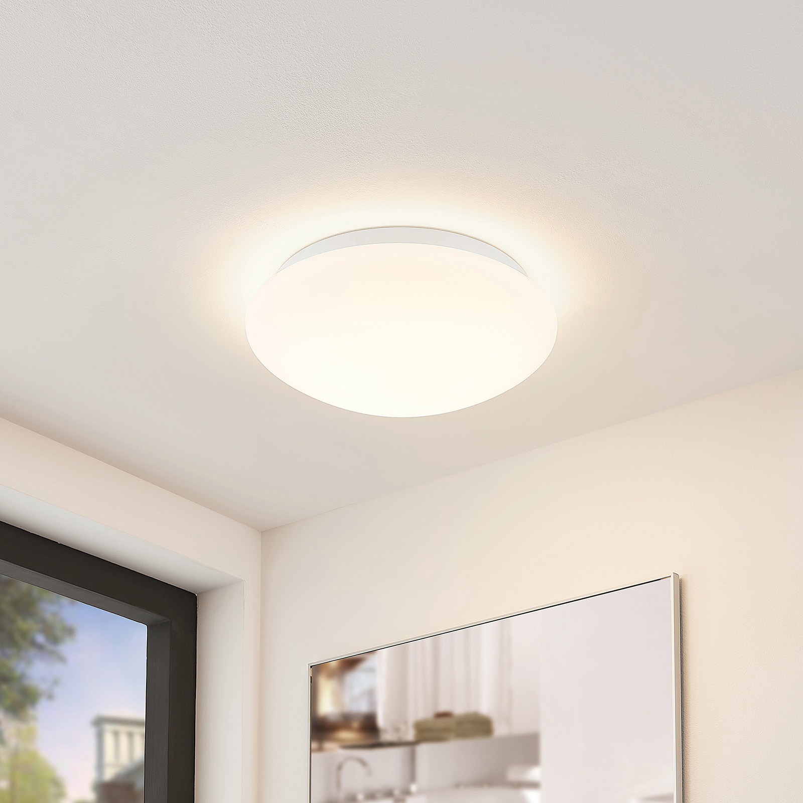Arcchio Marlie Lámpara de techo de LED, vidrio, redonda