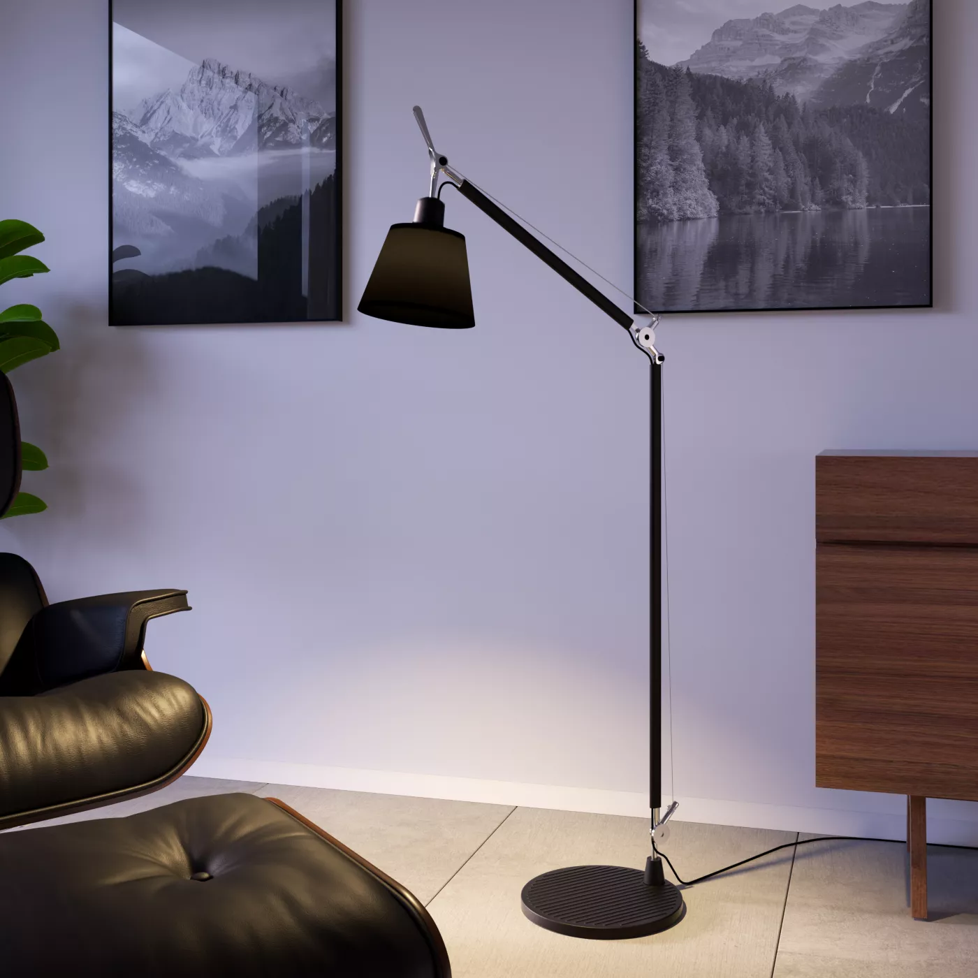 Artemide Tolomeo Basculante Lettura All-Black — imagen 3