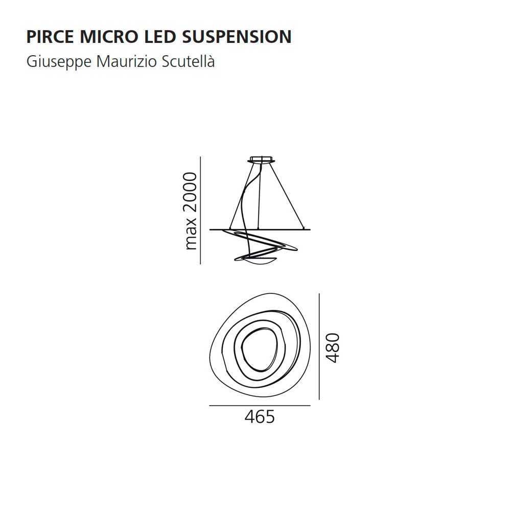 Artemide Pirce micro Led – Lámpara suspensión — imagen 4