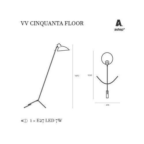 Astep VV Cinquanta – Lámpara de pie — imagen 6