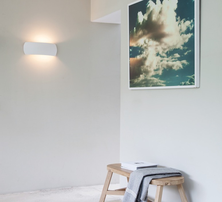 Astro Milo, blanco cerámica, L 31 cm, H 13 cm – Aplique de pared — imagen 3