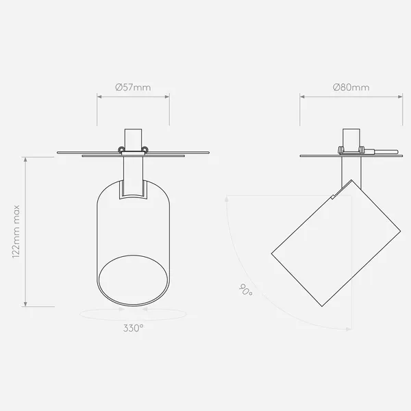 Astro Ascoli Recessed Bronce – Foco — imagen 3