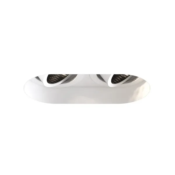 Foco Redondo Ajustable Trimless Twin , Blanco Mate