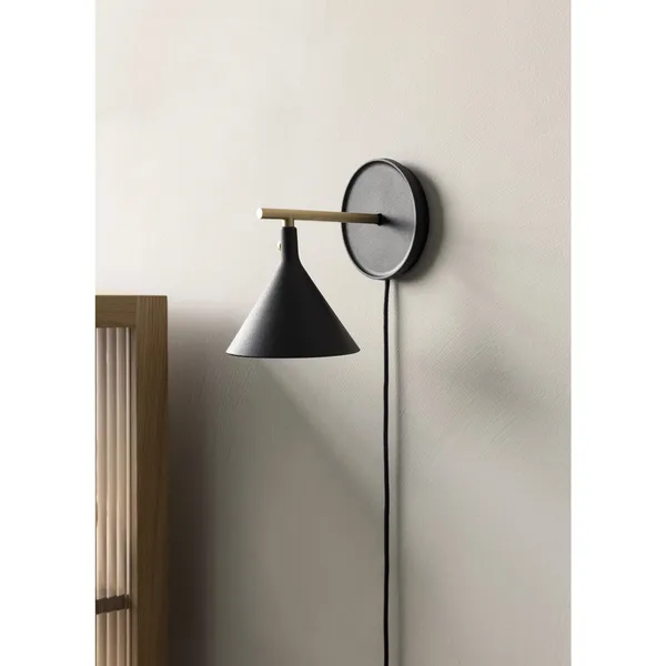 Audo Copenhagen Cast Sconce M. Difusor Negro – Lámpara de pared — imagen 8