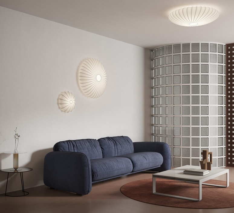 Axolight o plafón, Muse, blanco, Ø120cm, H19cm – Aplique — imagen 3