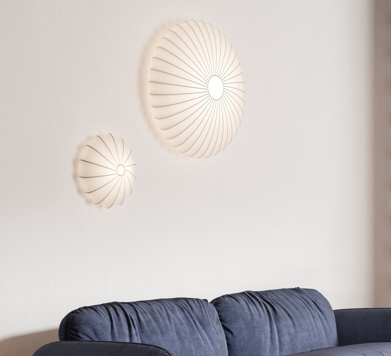 Aplique o plafón, Muse, blanco, Ø120cm, H19cm - Axolight