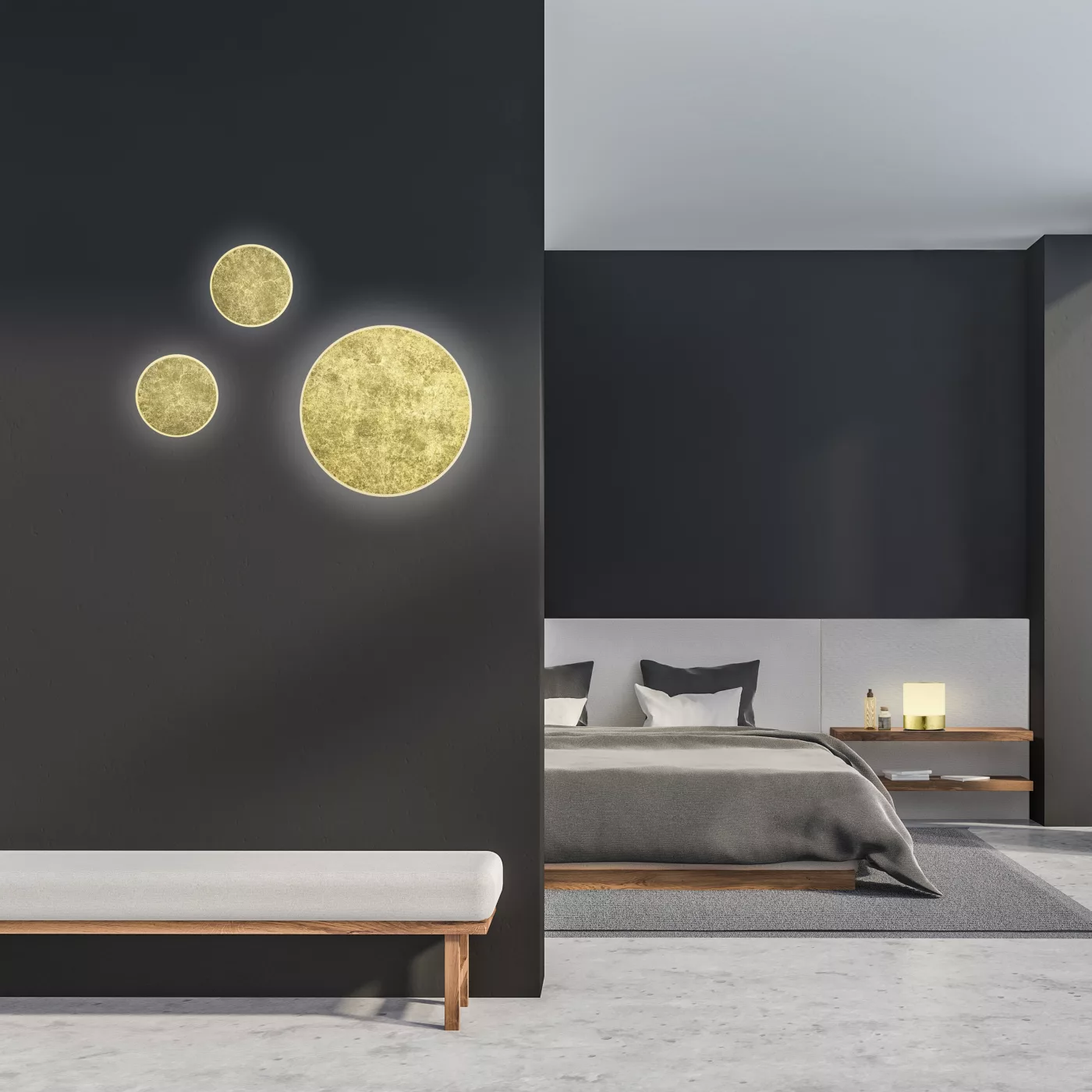Bankamp Button, y techo Led – Lámpara de pared — imagen 3