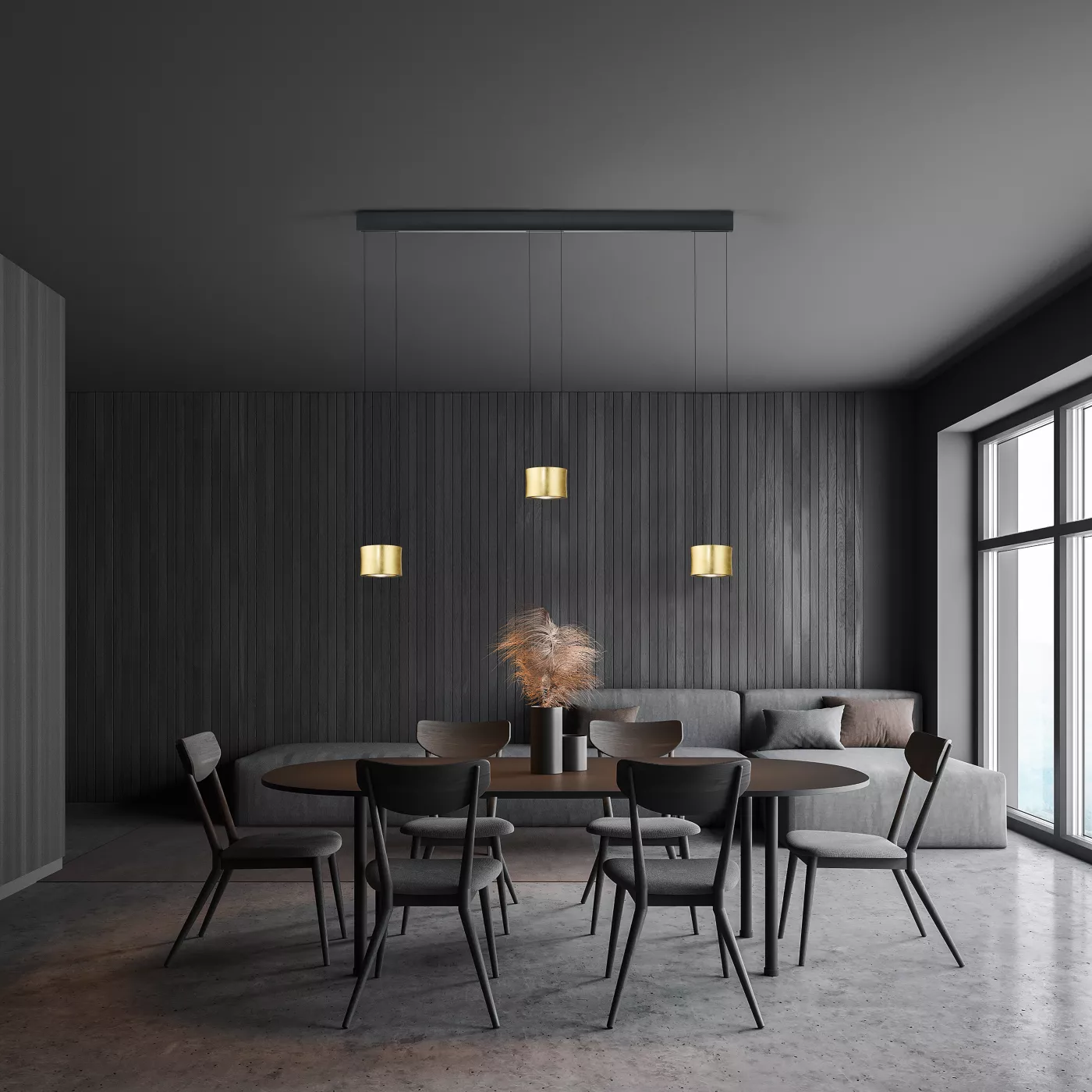 Bankamp Impulse, 3 focos – Lámpara de suspensión led — imagen 3