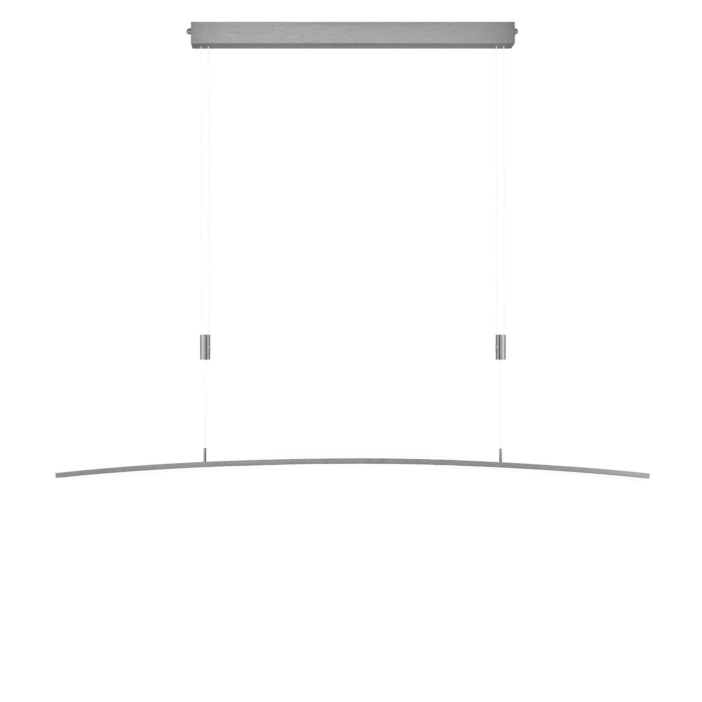 Bankamp Plain, lámpara de suspensión LED aluminio mate - directo/indirecto