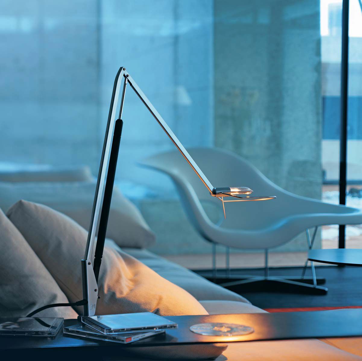 Belux Lifto, con pinza para mesa cromo/negro – Lámpara de sobremesa led — imagen 3