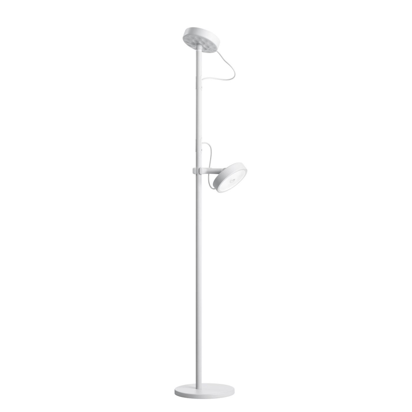 Belux U-Turn LED, lámpara de pie de luz indirecta con luz de lectura