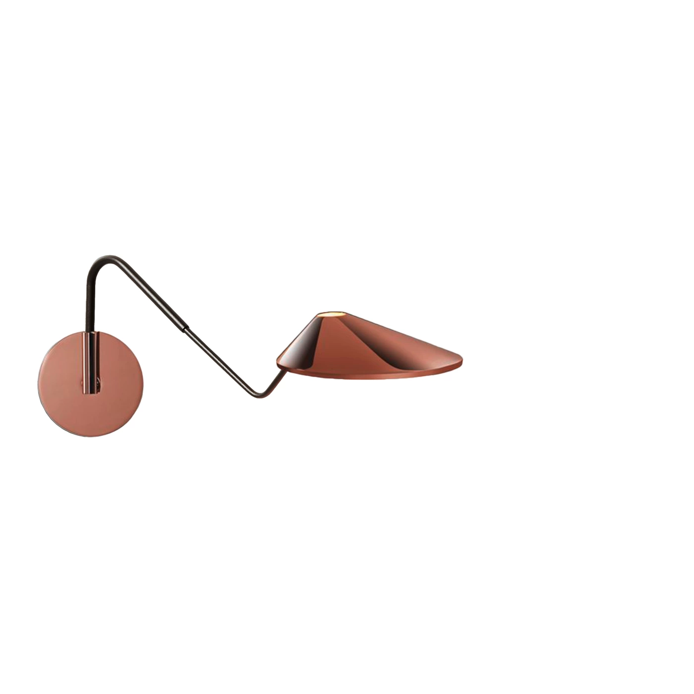Bover Nón Lá, lámpara de pared LED cobre - 62 cm - con Regulador
