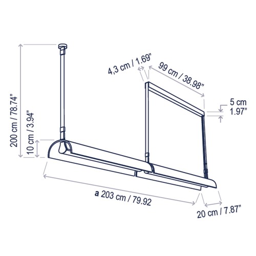 Bover Aluet S/100/2L – Lámpara colgante — imagen 5