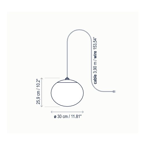 Bover exterior Elipse S/30H – Lámpara colgante — imagen 3