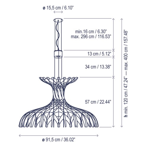 Bover Dome 90 – Lámpara colgante — imagen 6