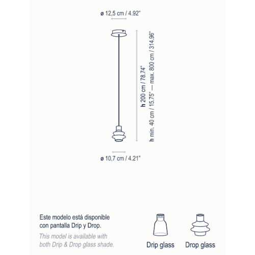 Bover Drip/Drop S/01L – Lámpara colgante — imagen 3