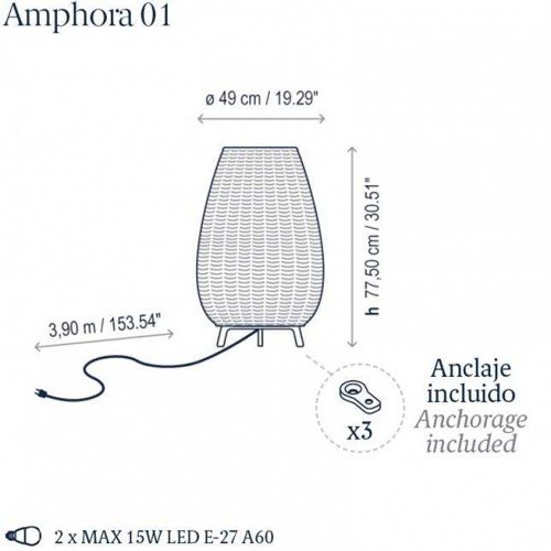 Bover exterior Amphora 01 – Lámpara de pie — imagen 7
