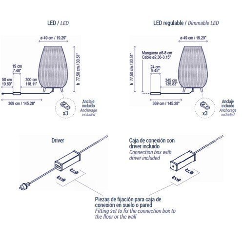 Bover exterior Amphora 01 Led – Lámpara de pie — imagen 6