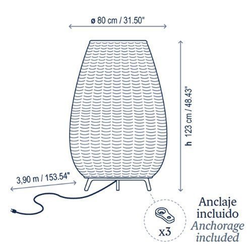 Bover exterior Amphora 02 – Lámpara de pie — imagen 7