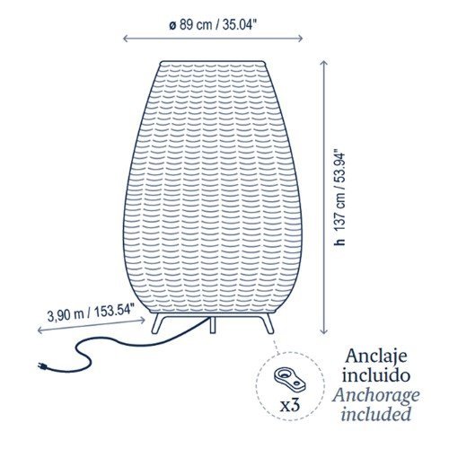 Bover exterior Amphora 03 – Lámpara de pie — imagen 6