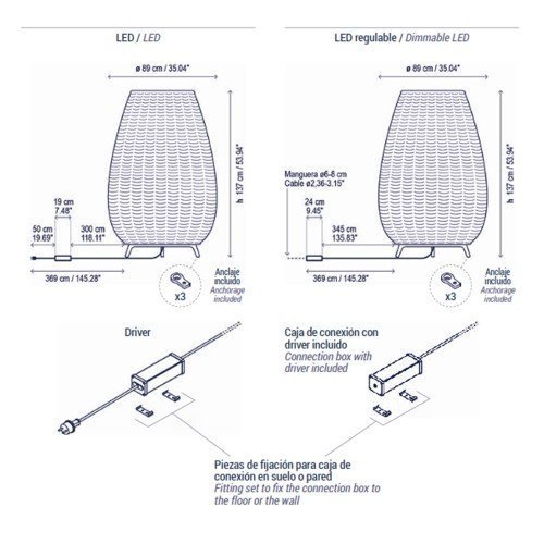 Bover exterior Amphora 03 Led – Lámpara de pie — imagen 7