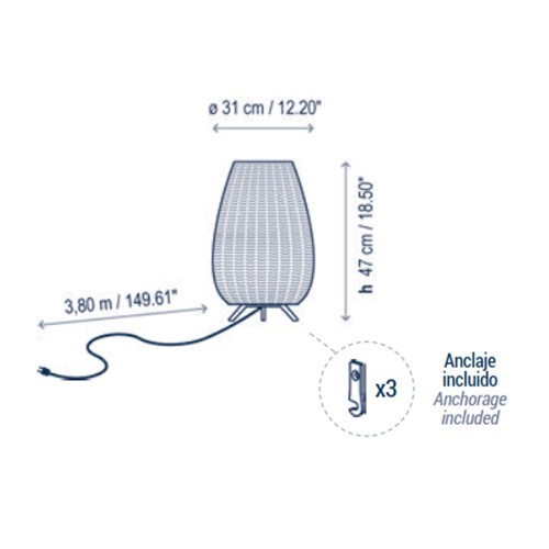 Bover exterior Amphora – Lámpara de pie — imagen 7