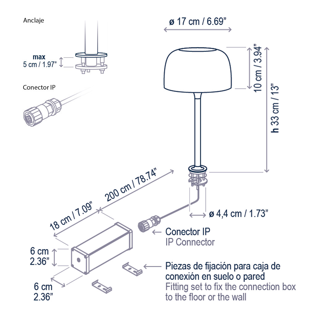 Bover Bol M/33 – Lámpara sobremesa — imagen 4