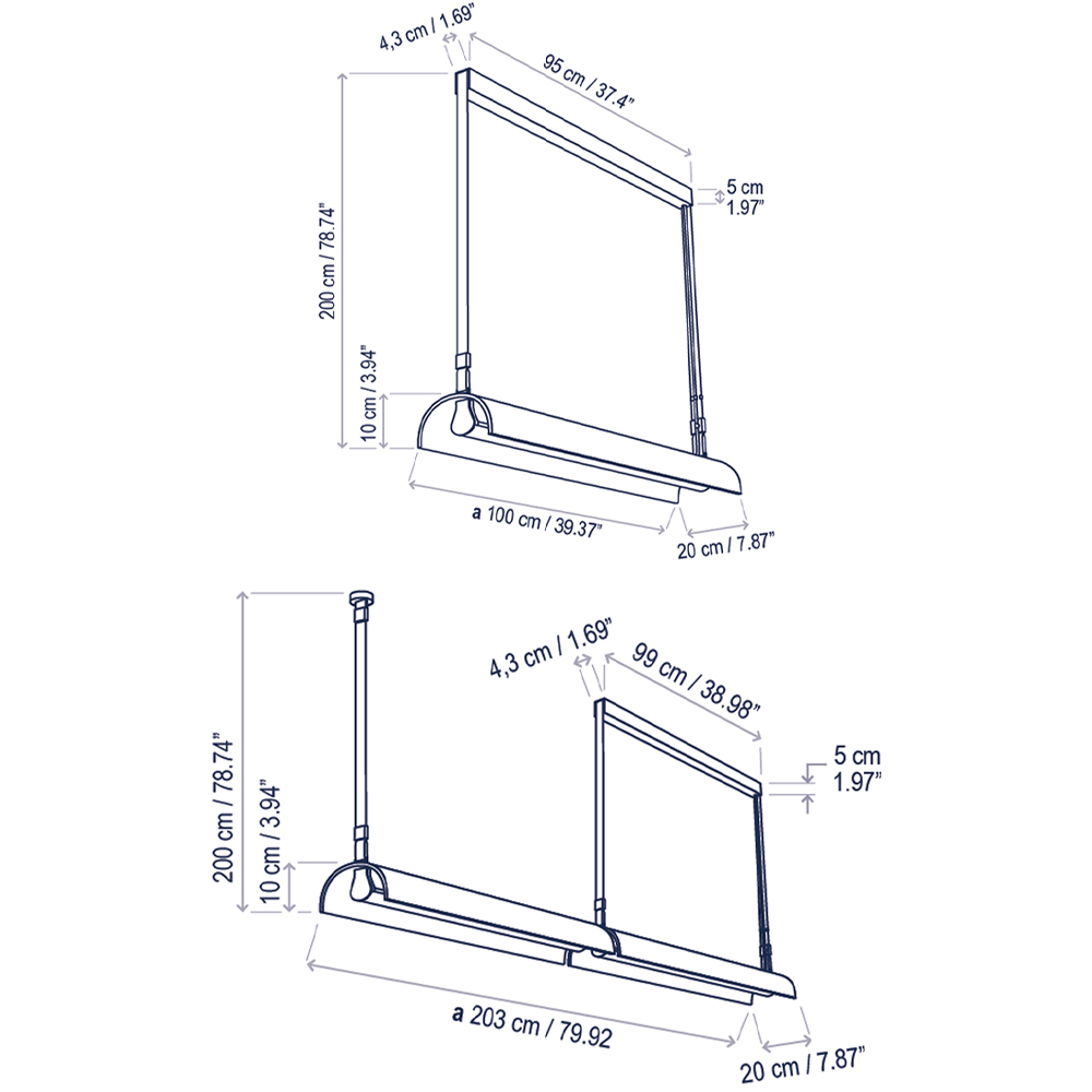 Bover Aluet S 100 – Lámpara suspensión — imagen 7