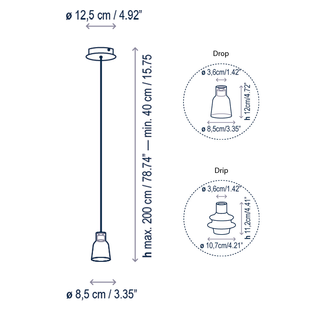 Bover Drip/Drop S/01L – Lámpara suspensión — imagen 5