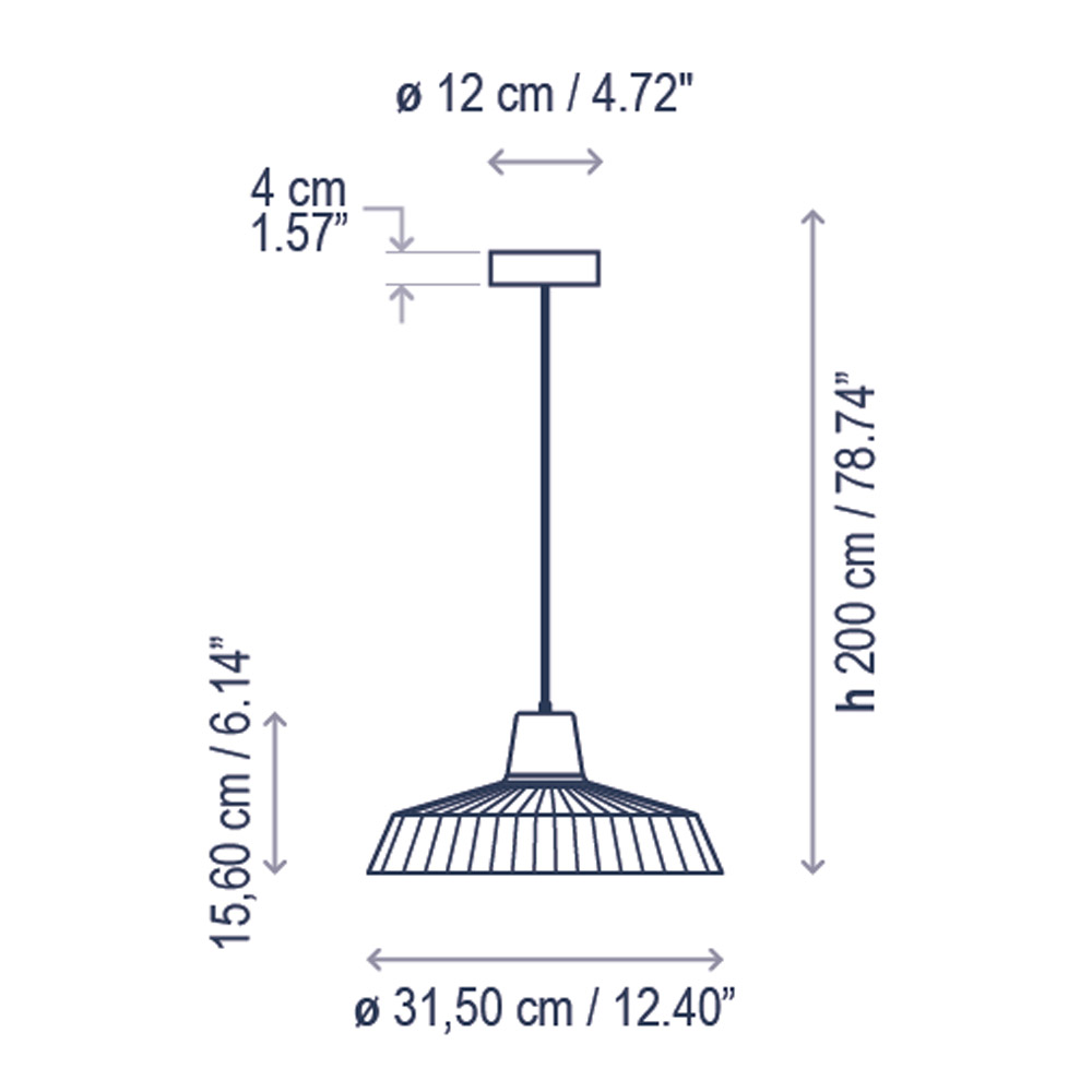 Bover Marietta S/32 Outdoor – Lámpara suspensión — imagen 8