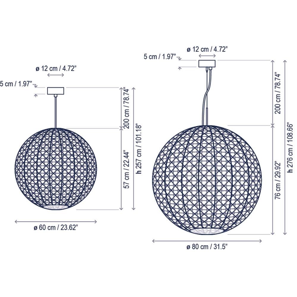 Bover Nans Sphere – Lámpara suspensión — imagen 7