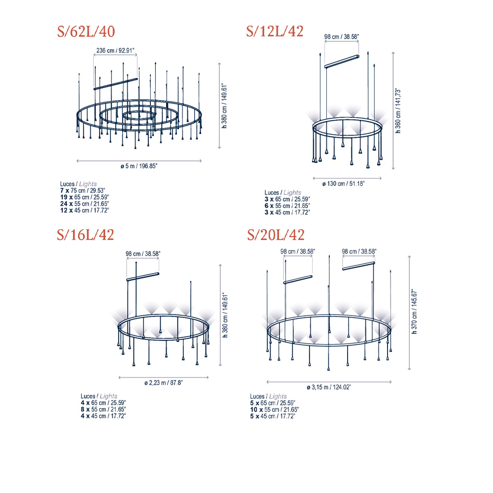 Bover Skybell Circle – Lámpara suspensión — imagen 7