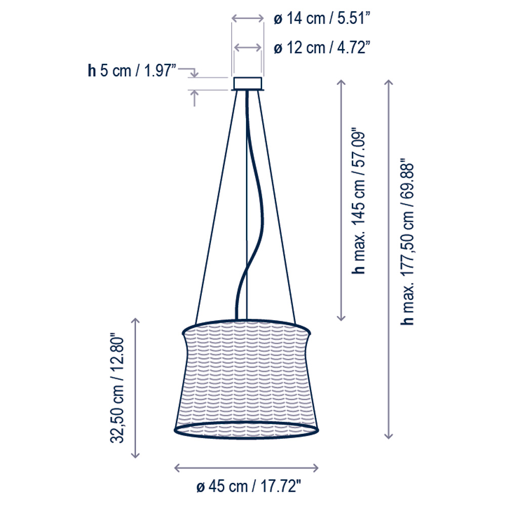 Bover Syra 45 Outdoor – Lámpara suspensión — imagen 7