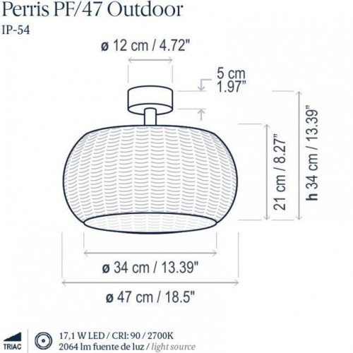 Bover Perris PF/47 – Plafón de exterior — imagen 4