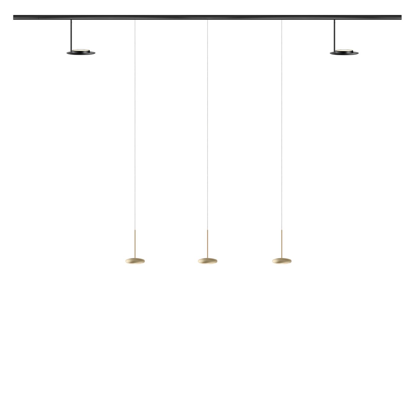 Bruck Blop, lámpara de suspensión y Up foco LED All-in set - 5 focos
