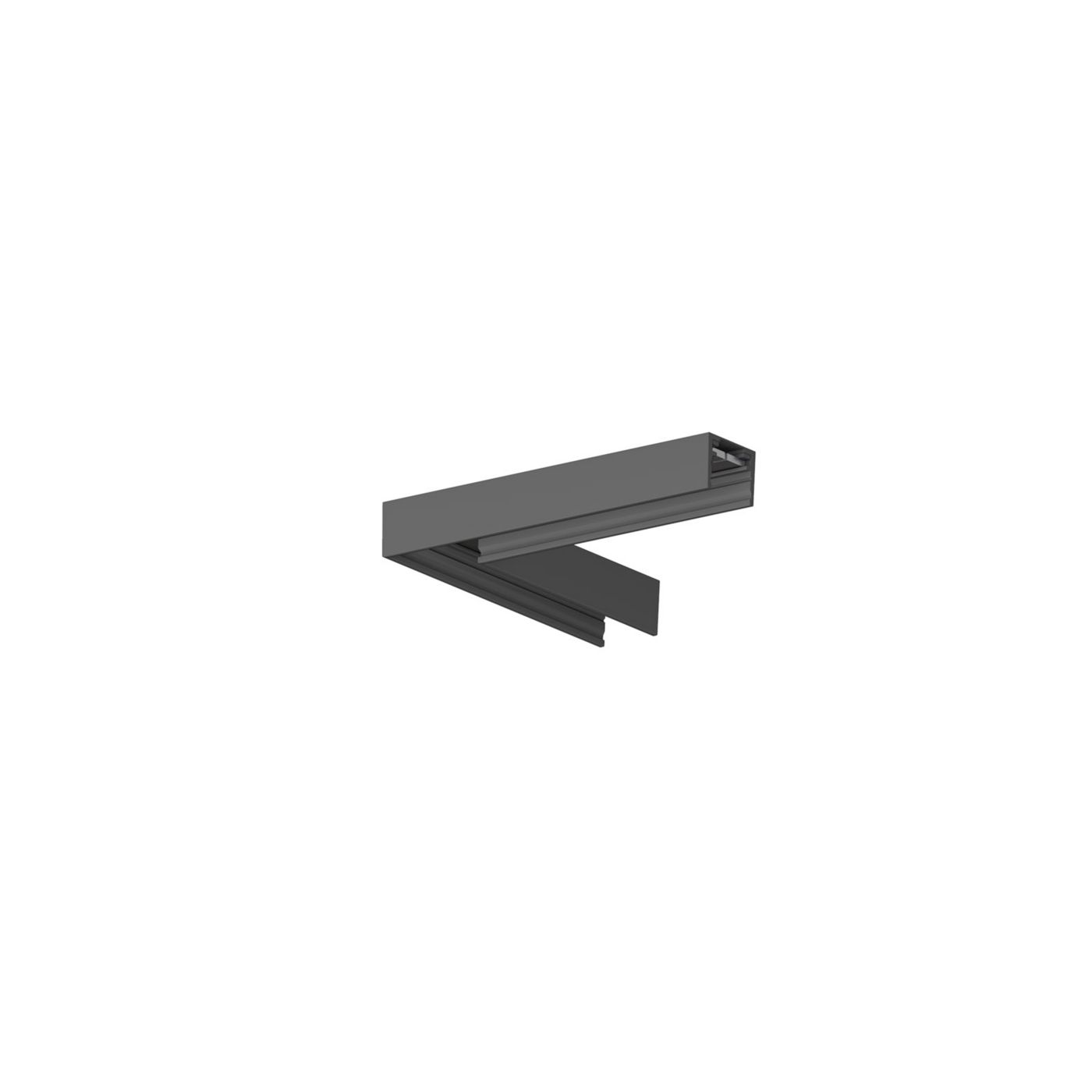 Bruck Conector para Micro Riel conector de esquina derecha - negro
