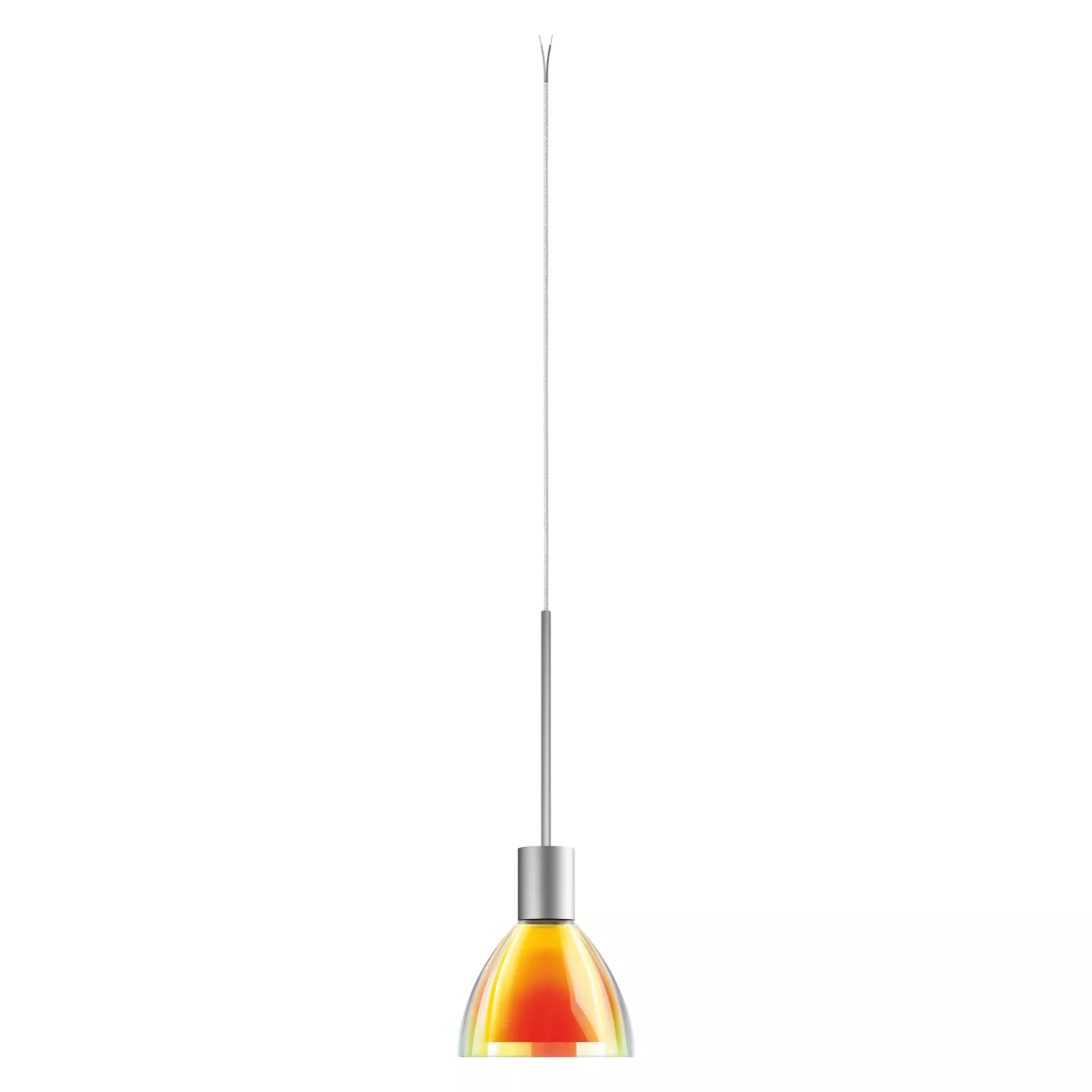 Bruck Silva, para Maximum System - ø11 cm cromo mate/vidrio amarillo/naranja – Lámpara de suspensión led — imagen 5