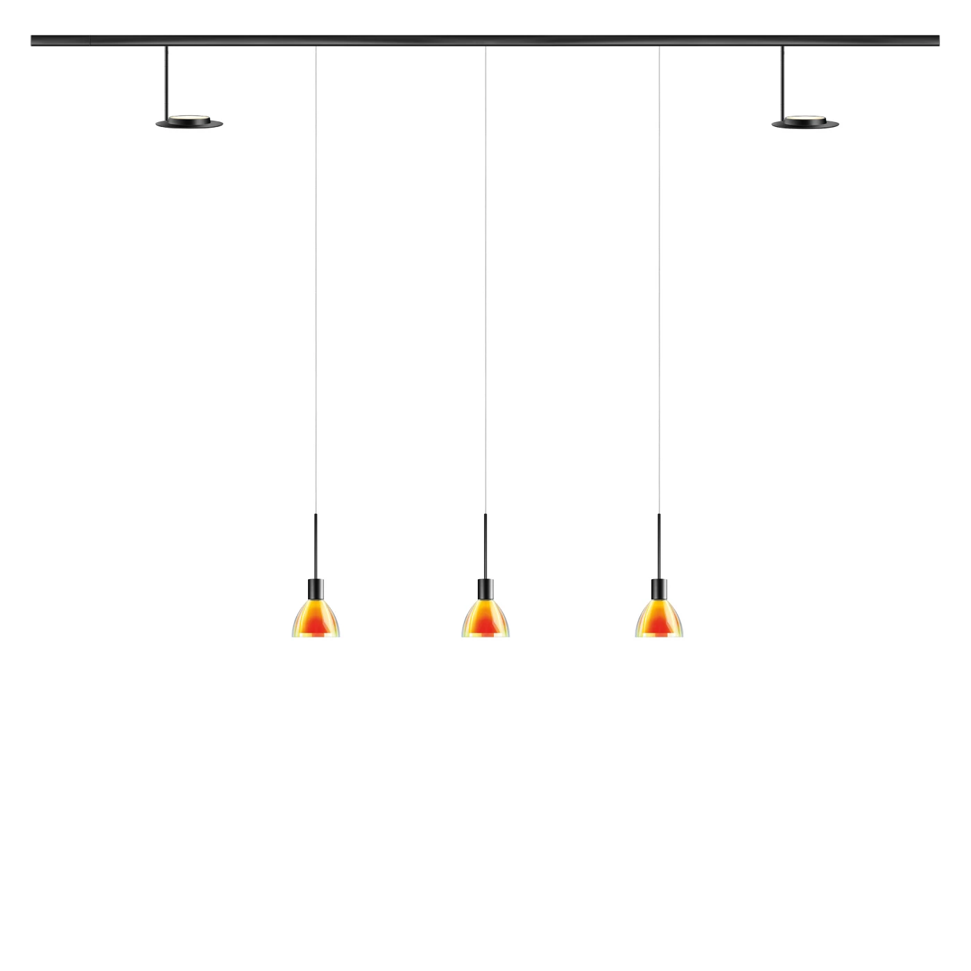 Bruck Silva, lámpara de suspensión y Up foco LED All-in set - 5 focos