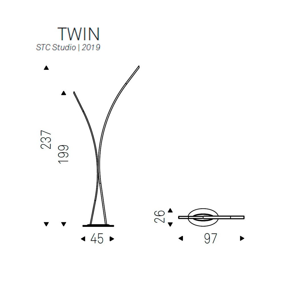 Cattelan Italia Twin – Lámpara pie — imagen 8