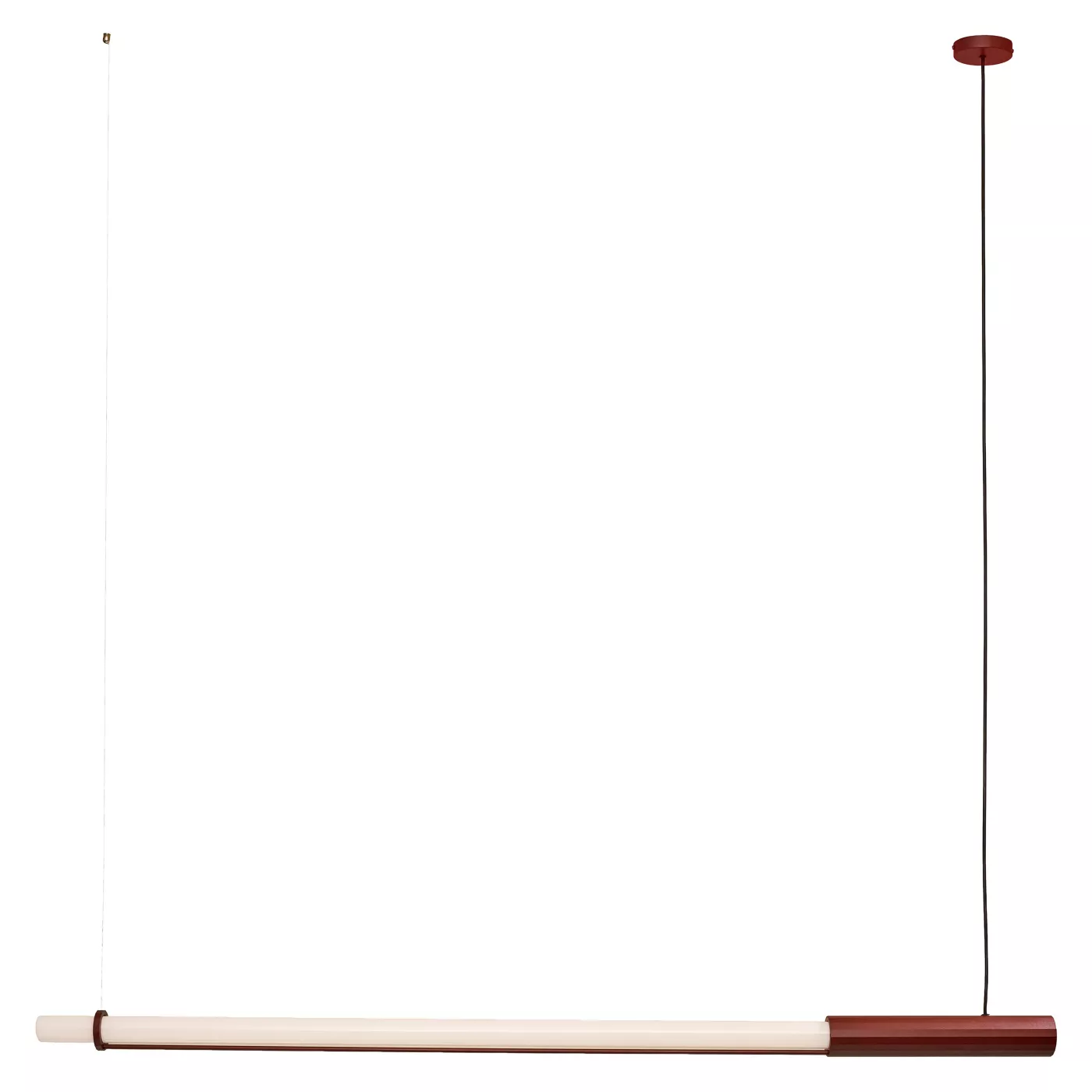 DCW In Fine, lámpara de suspensión LED rojo - 160 cm