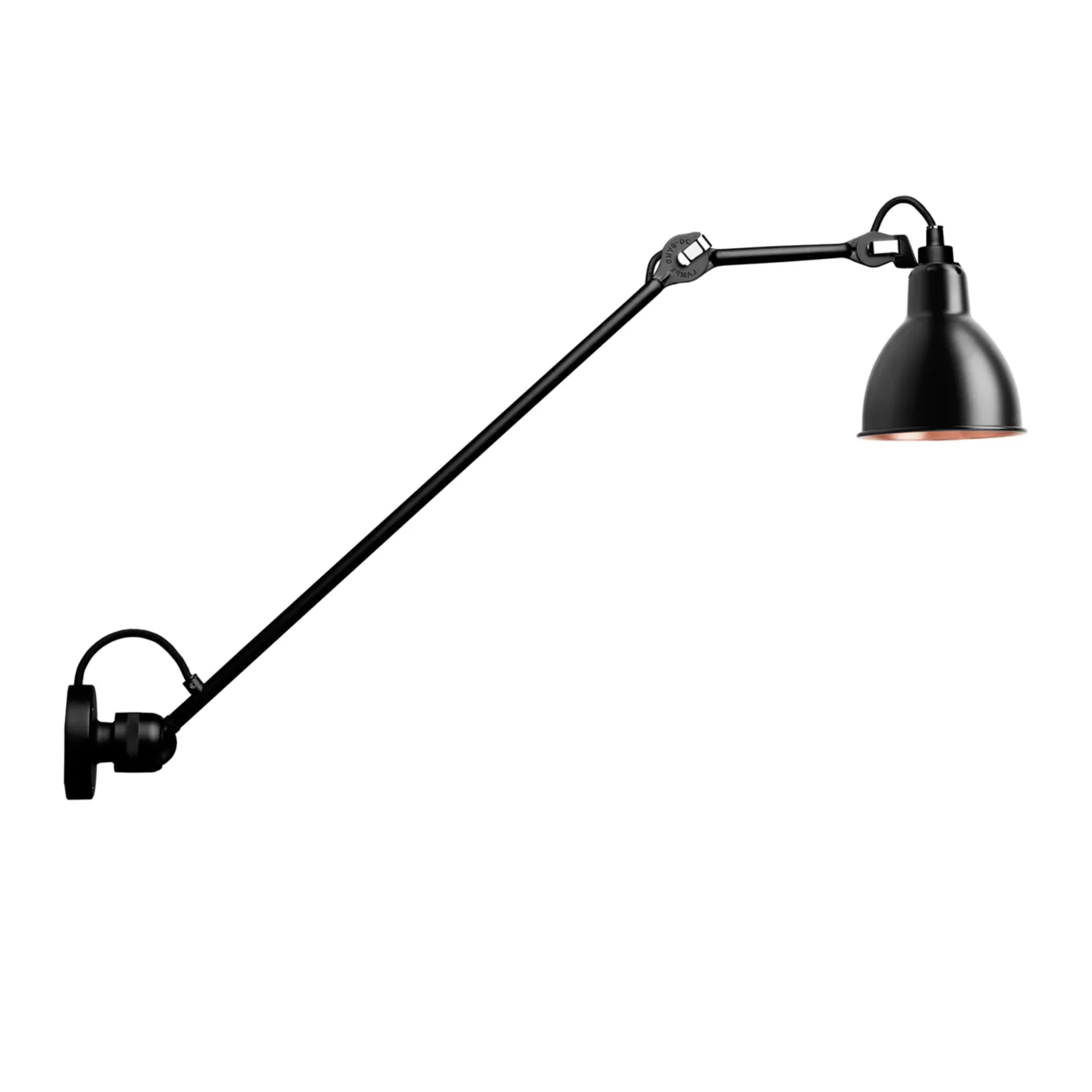 DCW Lampe Gras No 304 L 60, lámpara de pared negra