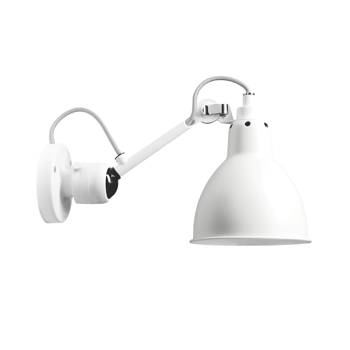 DCW Lampe Gras No 304, lámpara de pared blanca