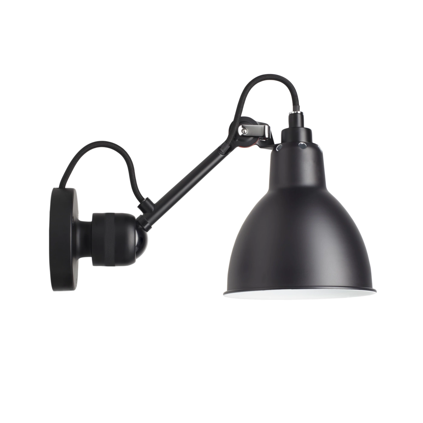 DCW Lampe Gras No 304, lámpara de pared negra